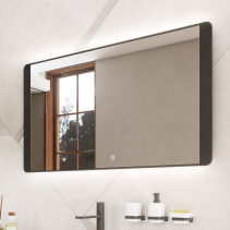 Nimco OBDELNÍKOVÁ - OBLÉ ROHY Černé LED zrcadlo 800x600 s dotykovým senzorem ZPC 42003V-90