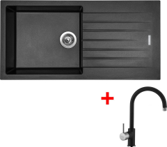 Granitový dřez Sinks PERFECTO 1000 Metalblack + Vitalia GR G15174