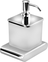 Sapho FLORI dávkovač mýdla, 300ml, mléčné sklo, chrom RF019