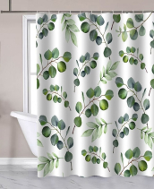 Aqualine Sprchový závěs 180x180cm, polyester, eucalyptus ZP015
