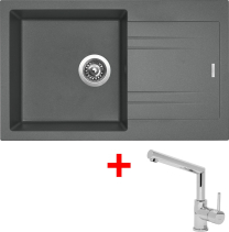 Granitový dřez Sinks LINEA 780 N Titanium+MIX 350P LI78072NMI350P