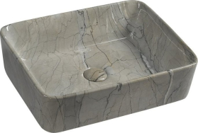 Sapho DALMA keramické umyvadlo na desku, 48x38 cm, grigio MM513