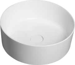 Sapho THIN umyvadlo na desku, Rockstone, Ø 38 cm, bílá mat WN548