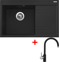 Granitový dřez Sinks RIM 780 L Metalblack + Vitalia GR G5274