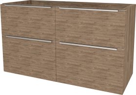 Mereo Mailo, koupelnová skříňka 121 cm, chrom madlo, Multidecor, Dark Rockford Hic CN593SDRH1