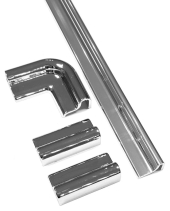 Gelco Přetoková lišta (1000mm) včetně koncovek, chrom NDAL05