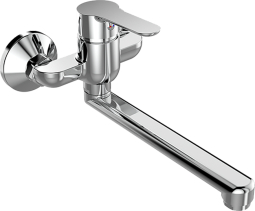Mereo Dřezová nástěnná baterie, Zuna, 100 mm, s ramínkem plochým rovným 160 mm, chrom CB302A02Z