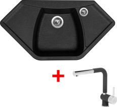 Granitový dřez Sinks NAIKY 980 Granblack + Mix 3 P GR G17630