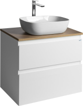 Aqualine ALTAIR skříňka s deskou 68 cm, bílá/dub emporio AI270-02