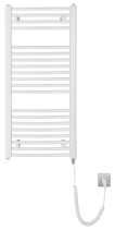 Aqualine ORBIT-E elektrické otopné těleso oblé 450x960 mm, 300 W, bílá ILEO94T