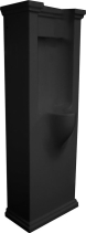 Kerasan WALDORF urinál na postavení se zakrytým přívodem vody 44x124, 5cm, včetně sifonu, černá mat 413131