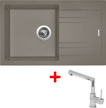 Granitový dřez Sinks LINEA 780 N Truffle+MIX 350P LI78054NMI350P
