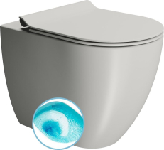 GSI PURA WC mísa stojící, Swirlflush, 36x55cm, spodní/zadní odpad, cenere dual-mat 880317