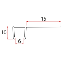 Gelco Set svislých těsnění pro sklo 6/6mm, 2000mm NDGE01