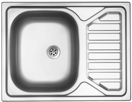 Nerezový dřez Sinks OKIO 650 M 0,6mm matný RDOKM6505006M
