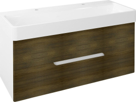 Sapho MEDIENA umyvadlová skříňka 117x51x48, 5cm, bílá mat/dub graphite MD121