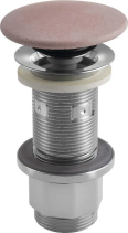 Sapho Umyvadlová výpust 5/4“, click-clack, betonová zátka, 10-80mm, růžová FG921