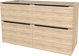 Mereo Mailo, koupelnová skříňka 121 cm, černé madlo, Multidecor, Dub Bardolino CN593SBDBAR