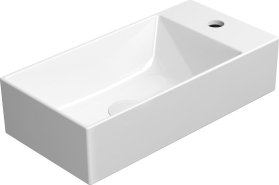 GSI KUBE X keramické umývátko 50x25cm, pravé/levé, bílá ExtraGlaze 9486111