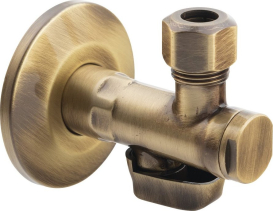 Sapho Rohový ventil s matkou, 1/2"x 3/8", bronz 2020BRO