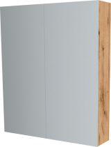 Mereo Koupelnová skříňka zrcadlová 80 cm, galerka, 2 x dvířka, Multidecor, Dub Wotan CN798G82DWOT