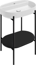 Sapho PUNO podstavec s umyvadlem 600x860x396mm, černá SKA590-2-01