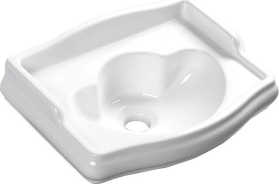 Kerasan RETRO keramické umývátko 41x30cm, bez otvoru, bílá 103301