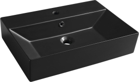 Isvea SISTEMA keramické umyvadlo 60x42cm, černá mat 10SF50060-2N