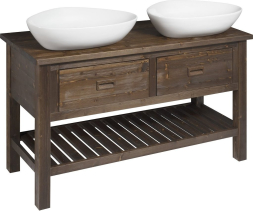 Sapho BRAND umyvadlová skříňka 130x73x50cm, mořený smrk BA131S