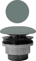 GSI GSI umyvadlová výpust 5/4“, neuzavíratelná, keramická zátka, 5-65mm, agave mat PVC04
