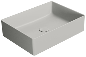 GSI KUBE X keramické umyvadlo na desku, 50x37cm, cenere mat 942917