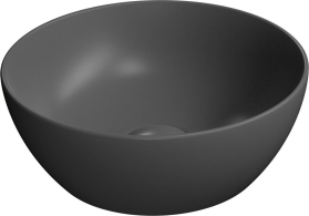 GSI PURA keramické umyvadlo na desku, průměr 32cm, černá mat 885426