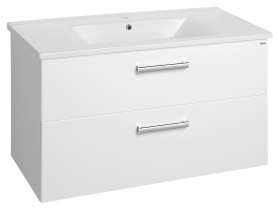 Aqualine VEGA umyvadlová skříňka 97x60x43, 6cm, 2x zásuvka, bílá VG103