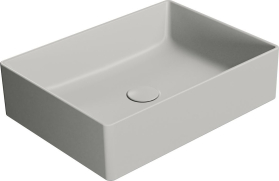 GSI KUBE X keramické umyvadlo na desku, 50x37cm, cenere mat 942917