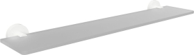 Sapho X-ROUND WHITE skleněná polička, 600mm, bílá mat XR609W