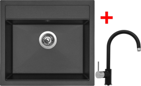 Granitový dřez Sinks SOLO 560 Pureblack + Vitalia GR G9126