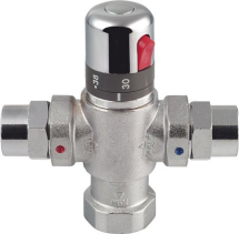 Sapho Termostatický regulátor teploty vody, 1", pro 4 až 8 odběrných míst, chrom TMTCOM
