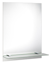 Aqualine Zrcadlo s otvory pro polici 60x80cm, včetně závěsů 22430