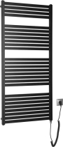 Aqualine TONDI-E elektrické otopné těleso rovné 600x1330 mm, 600 W, černá mat DE486T