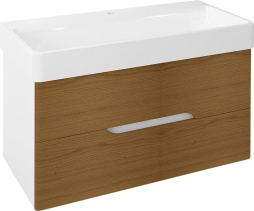 Sapho MEDIENA umyvadlová skříňka 96x51x48, 5cm, bílá mat/dub natural MD102