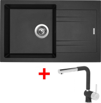 Granitový dřez Sinks LINEA 780 Metalblack + Mix 3 P GR G4874