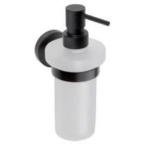 Sapho X-ROUND BLACK dávkovač mýdla 230ml, mléčné sklo, černá mat XR101B