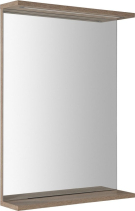 Aqualine KORIN STRIP zrcadlo s LED osvětlením 50x70x12cm, dub platin KO995S