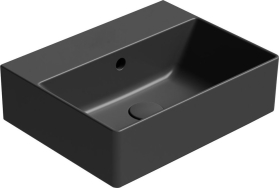 GSI KUBE X keramické umyvadlo 45x35cm, bez otvoru, černá mat 9485026