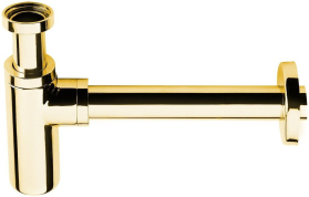 Sapho Umyvadlový sifon 5/4", odpad 32mm, kulatý, zlato SI517