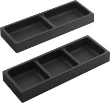 Sapho LINDO boční organizér, sada 2ks, 114x323mm, plast, antracit LD002