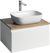 Aqualine ALTAIR skříňka s deskou 62, 5 cm, bílá/dub emporio AI267-02