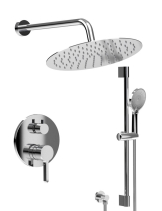 Sapho ICONIC podomítkový sprchový set s pákovou baterií, 2 výstupy, posuvný držák sprchy, chrom AF042-02