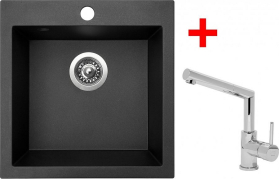 Granitový dřez Sinks VIVA 455 Metalblack+MIX 350P VIV74MI350P