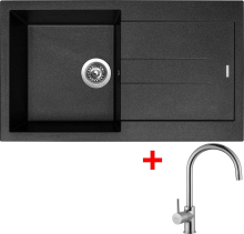 Granitový dřez Sinks AMANDA 860 Metalblack + Vitalia G13874